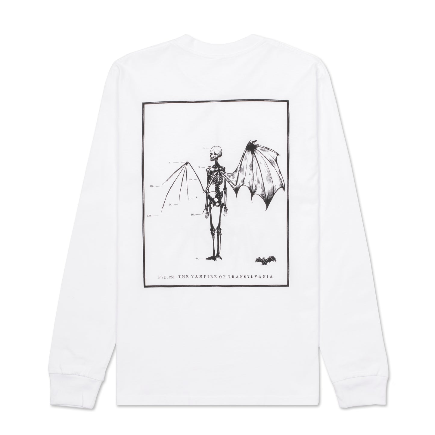 Dagger Long Sleeve White Tee